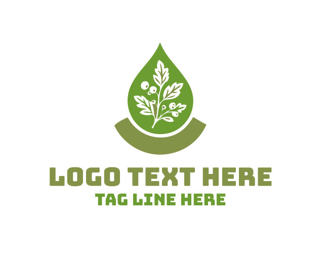 Essential Oil Drop Brand Logo