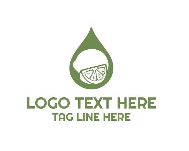 Essential Oil Drop Abstract Logo