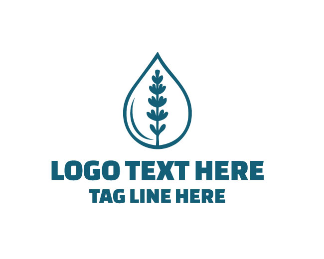Oil Drop Botanical Logo