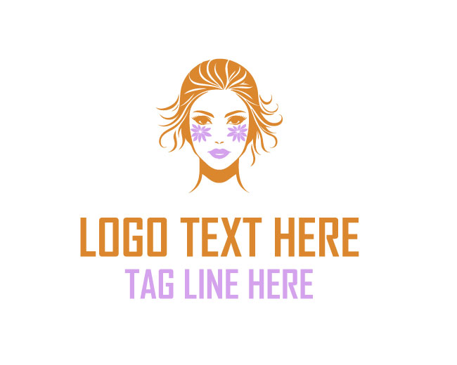 Woman Face Painting Logo