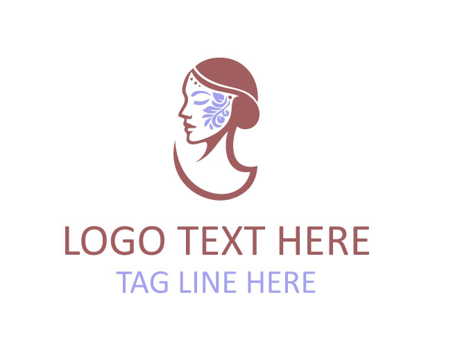 Female Face Art Logo