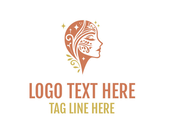 Woman Face Creative Logo