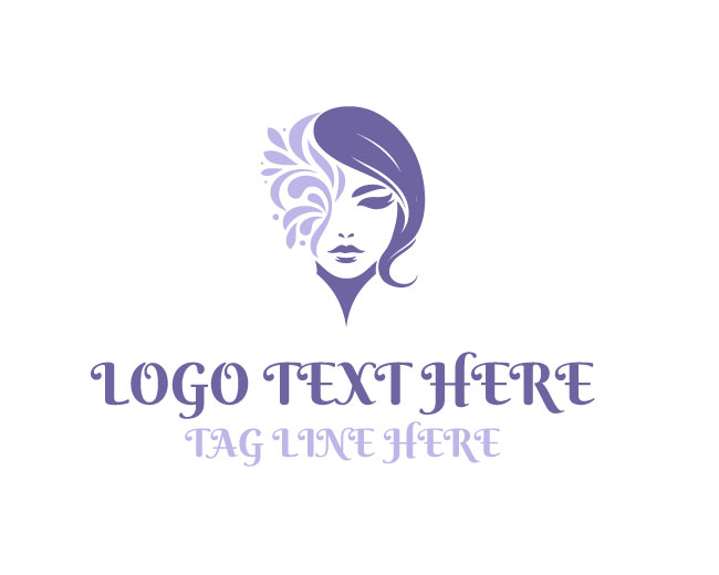Woman Face Painting Abstract Logo