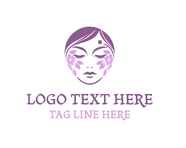 Woman Face Painting Salon Logo
