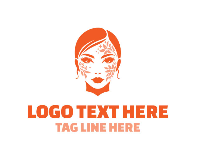 Woman Face Artist Logo