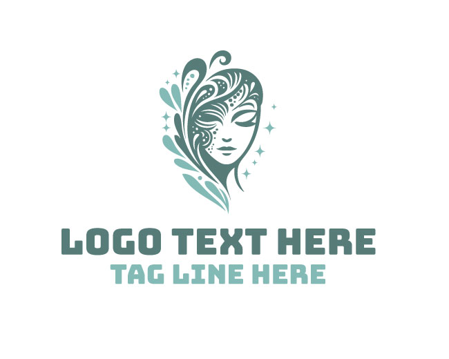 Woman Face Fashion Logo