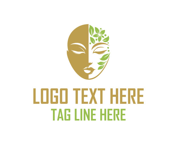 Woman Face Painting Premium Logo