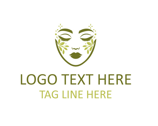 Woman Face Painting Identity Logo