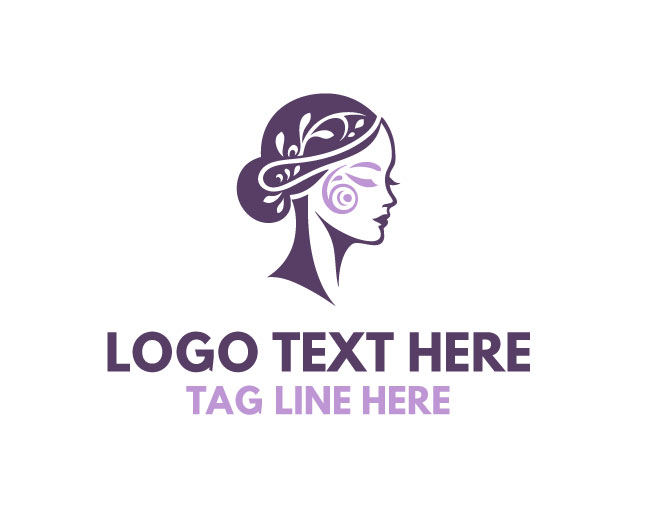 Woman Face Brand Logo
