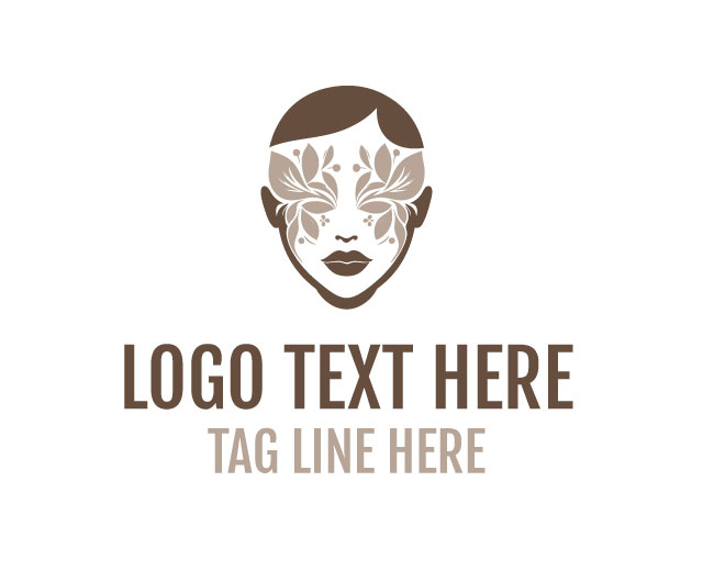 Woman Face Painting Logo