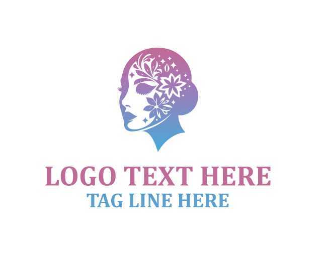 Woman Face Artistic Logo