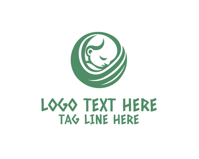 Baby Face Circle Logo