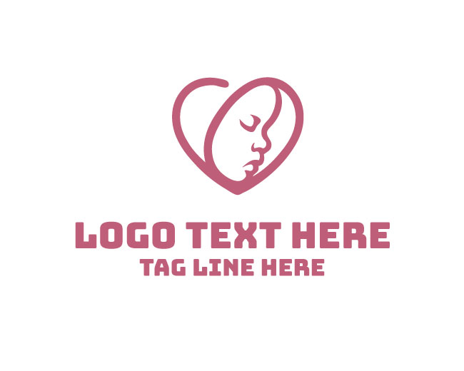 Baby Face love Smile Logo