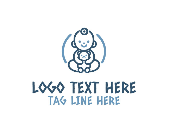 Baby Face Round Cheeks Logo