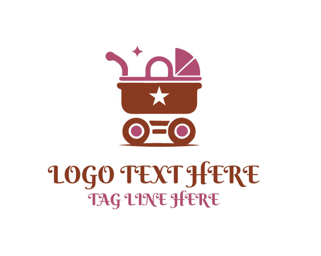 Baby Cart Minimal Logo