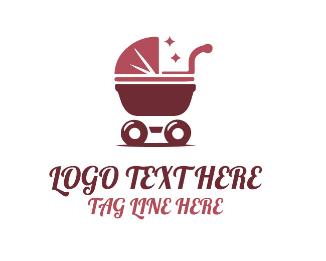 Baby Cart Modern Logo