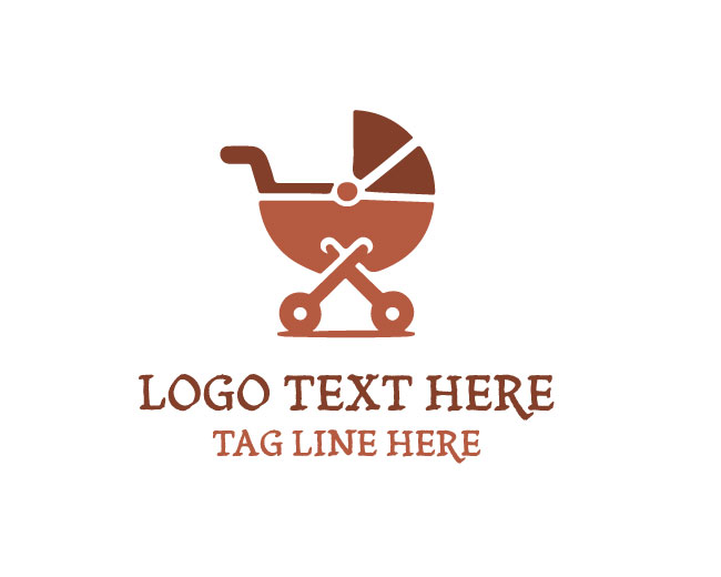 Baby Cart Icon Logo