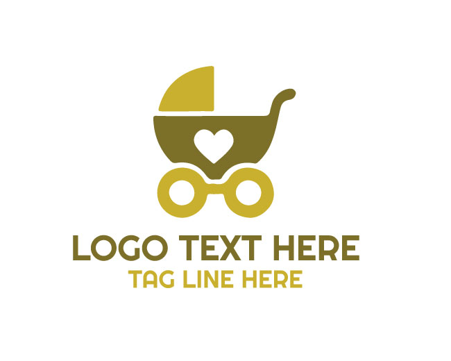 Baby Cart Cute Logo