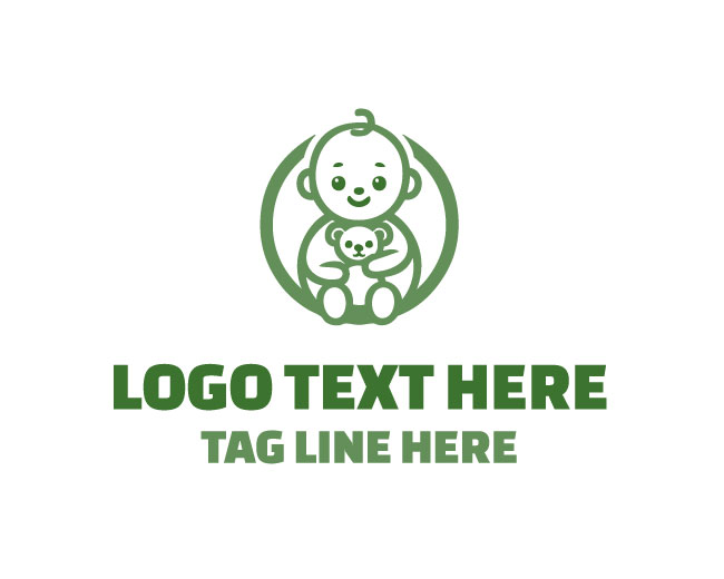 Baby Face Clean Style Logo