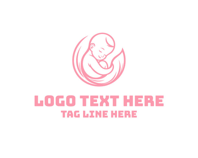 Baby Face Laugh Open Mouth Logo