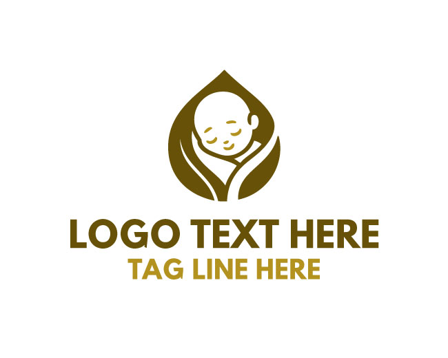 Baby Face Curious Look Logo