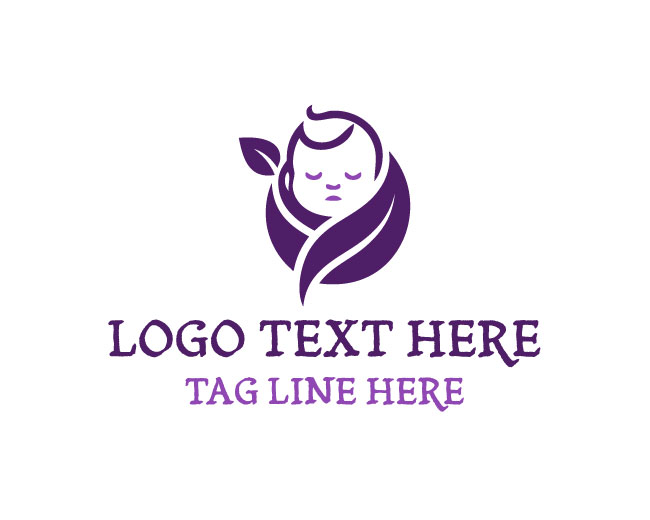 Baby Face Smile Eyes Closed Logo