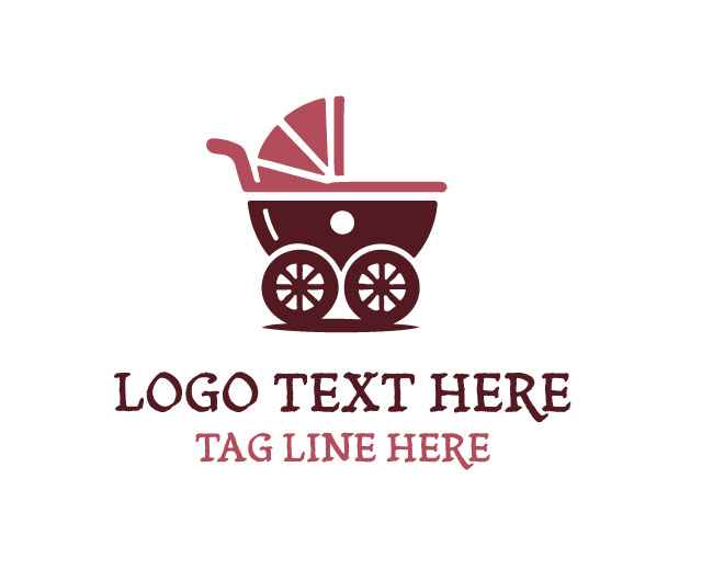 Baby Cart Modern Icon Logo