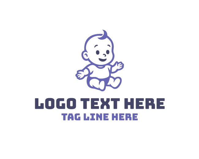 Baby Face Gentle Smirk Logo
