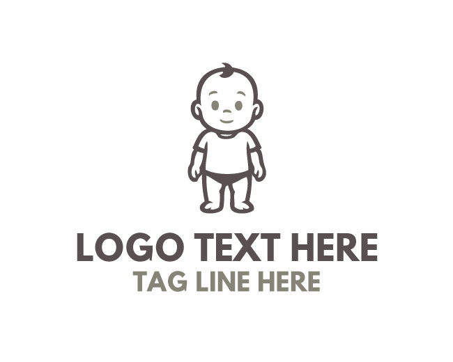 Baby Face Surprised Look Logo