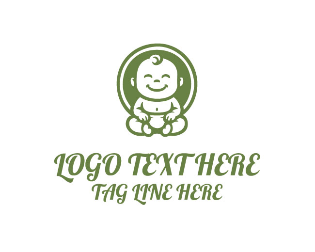 Baby Face Tilted Head Logo