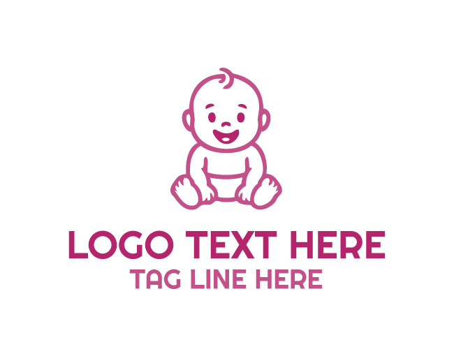 Baby Face Curious Eyes Logo