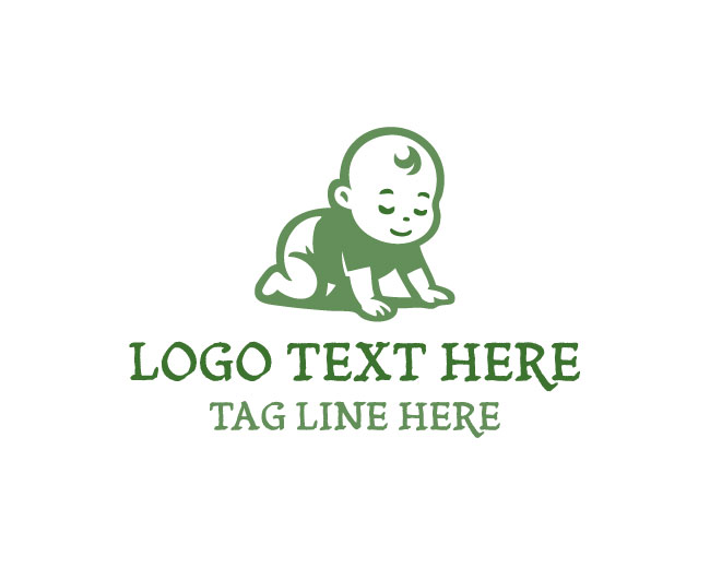 Baby Face Playful Grin Logo