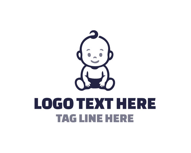 Baby Face Soft Happy Logo