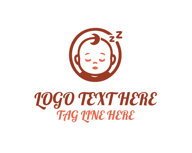 Baby Face Charm Smile Logo