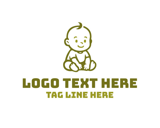 Baby Face Bubbly Look Logo