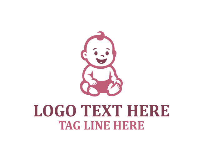 Baby Face Soft Laugh Logo