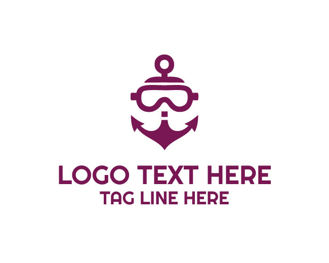 Scuba Diver Circle Logo