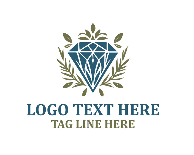  Elegant Vine Floral Diamond Logo