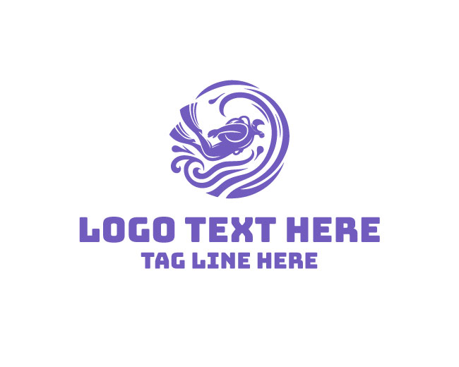 Scuba Air Tank Line Logo
