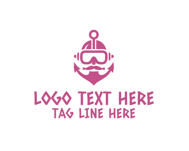 Scuba Diver Minimal Action Logo