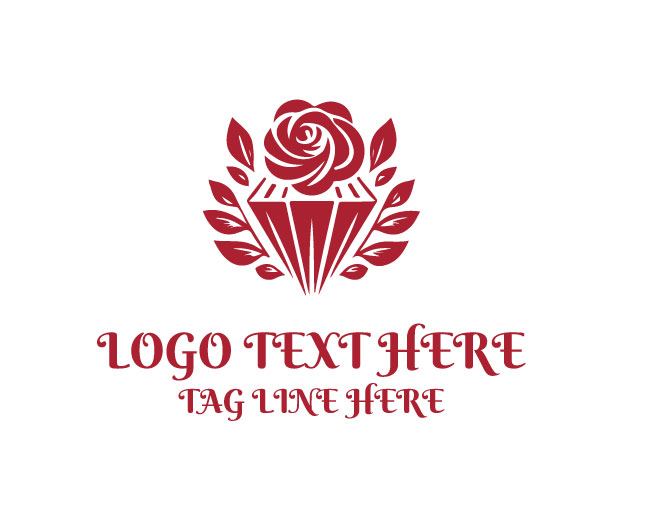 Leaf Floral Diamond Logo