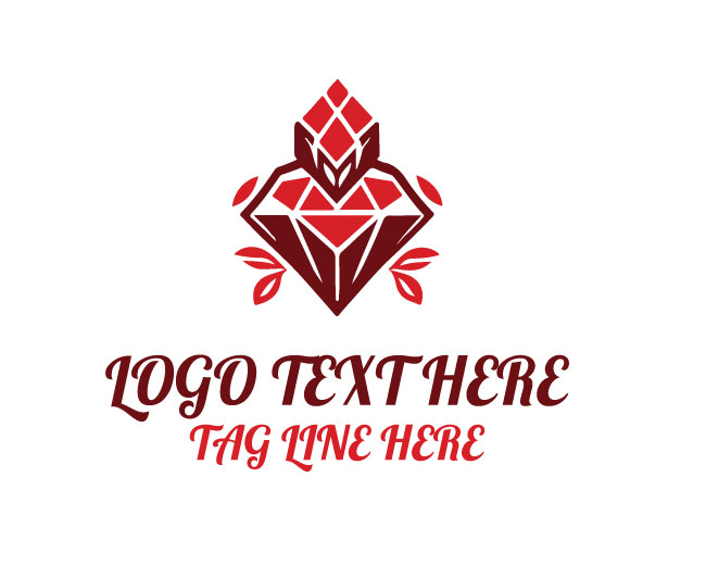  Floral Gem Diamond Logo