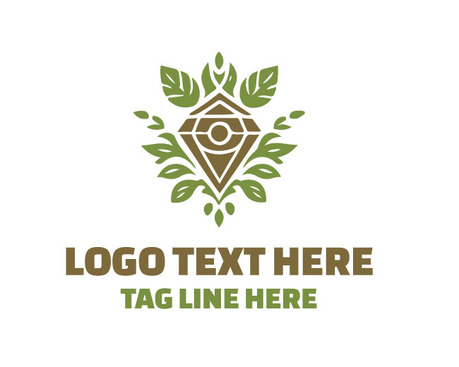 Soft Floral Gem Diamond Logo