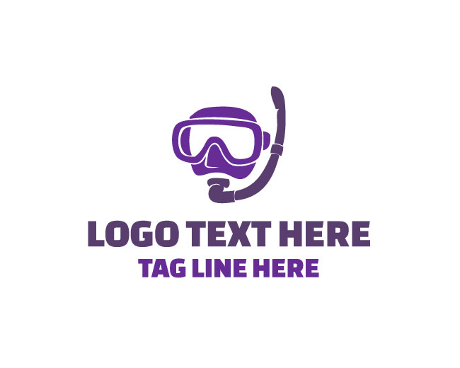 Snorkel Mask Clean Style Logo