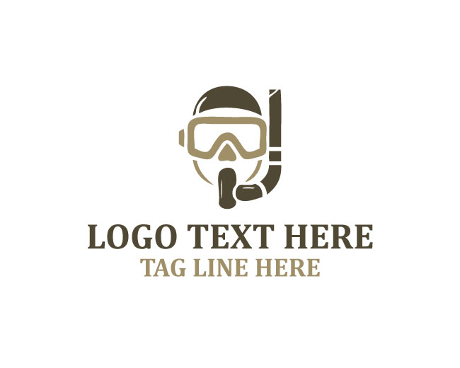 Snorkel Mask Side View Logo