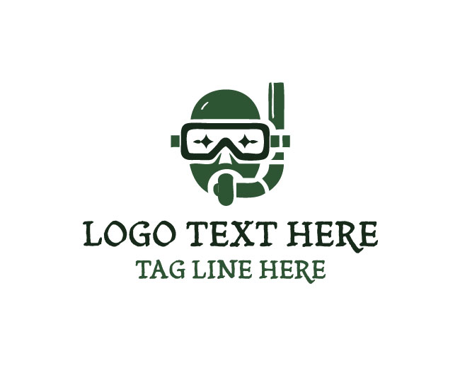 Snorkel Mask Bold Shape Logo