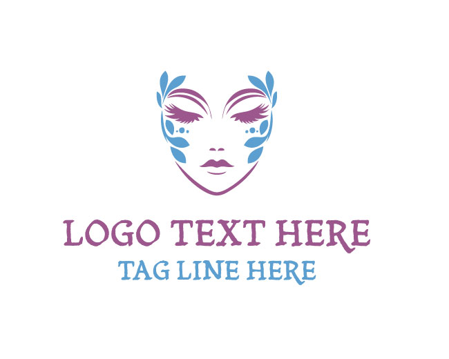 Woman Face Painting Logo
