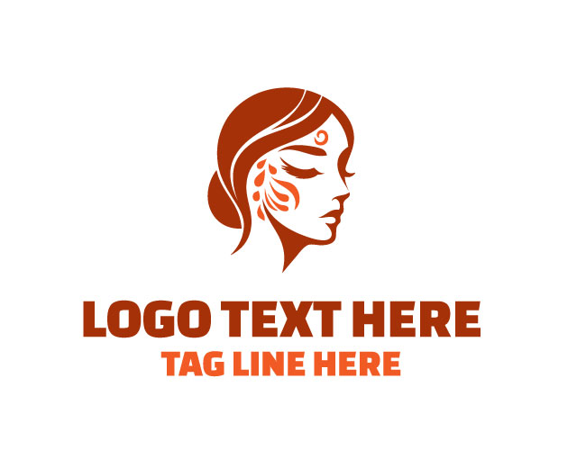 Abstract Woman Face Paint Logo