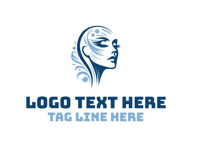Woman Face Brush Stroke Logo