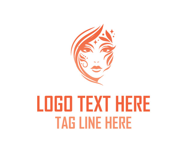 Minimal Woman Face Paint Logo